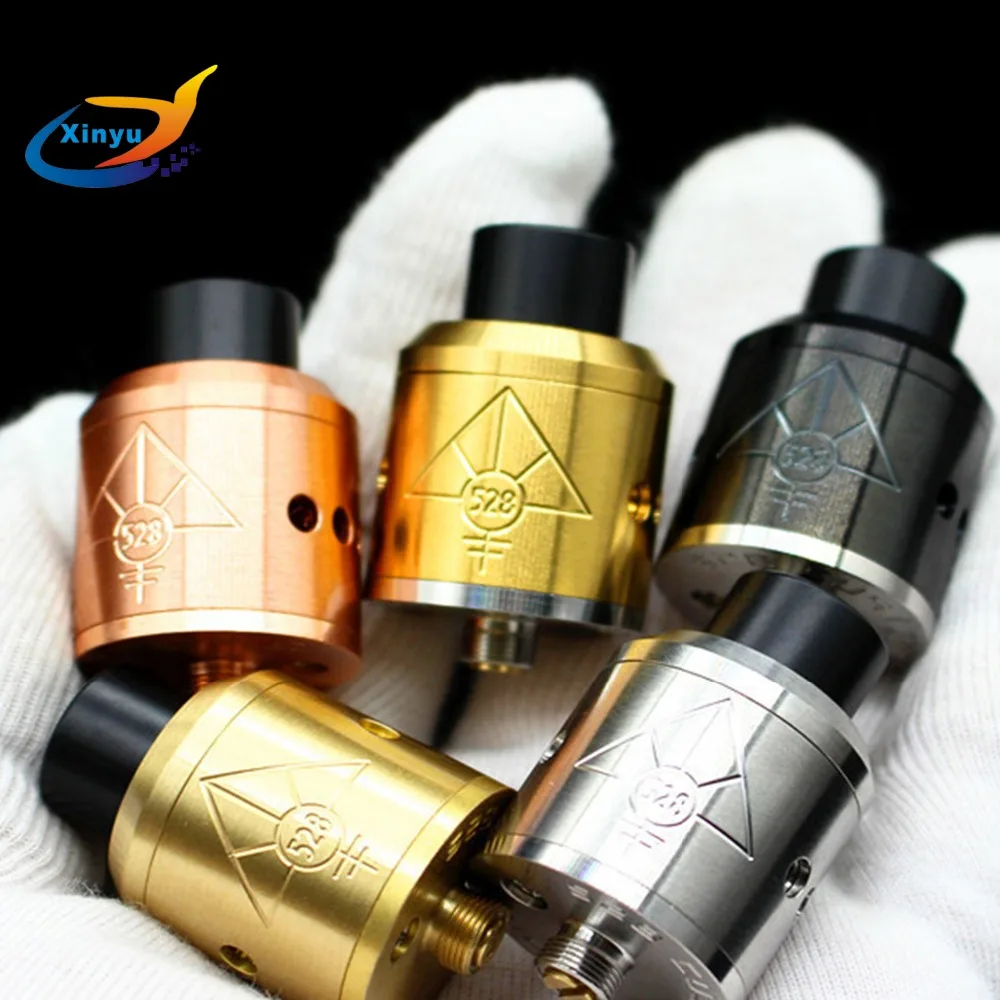 Новейшая модель GOON 528 RDA Tank Atomizer 25 мм двойная катушка Колонка позолоченная шина 510