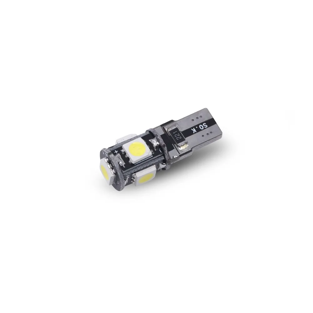 10X Высокое качество T10 CANBUS 5SMD 5050 194 W5W 501 светодиодный белые Автомобильные Боковые