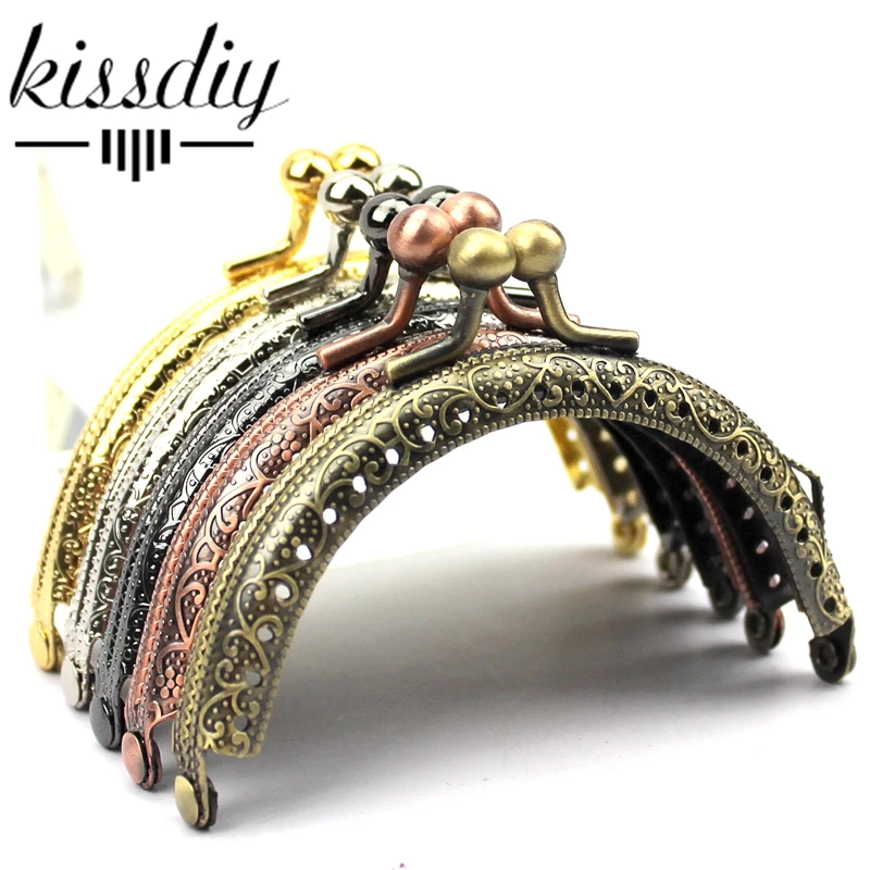 KISSDIY 10 шт./лот DIY 8 5 см элегантный пресс смешанный цвет металлический кошелек Рамка