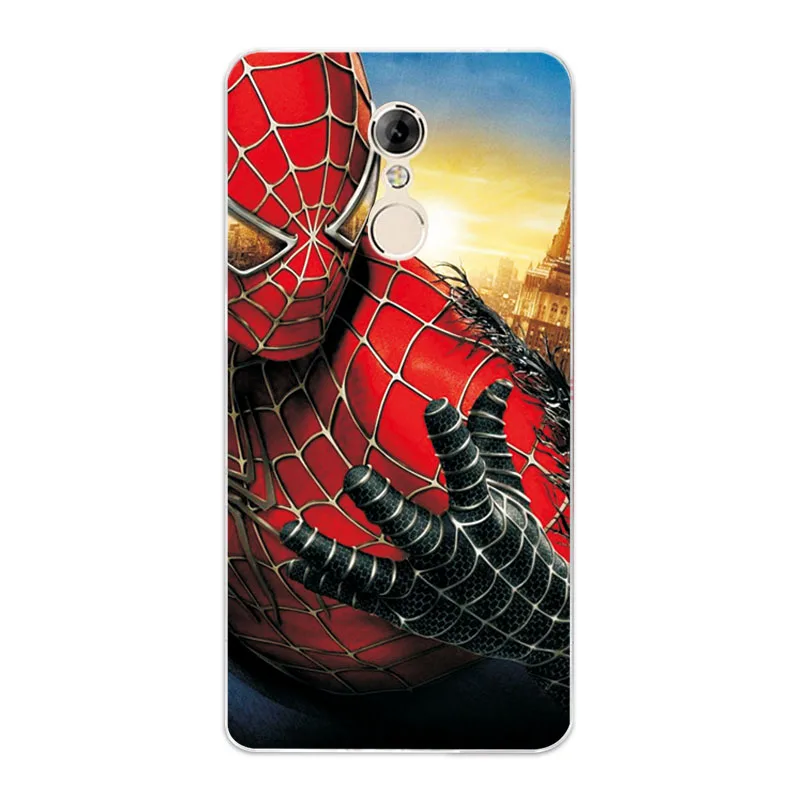 Charming Marvel Hero Captain America Phone Case For Lenovo K6 Note Spiderman Soft TPU Vibe Shell Coque Capa |