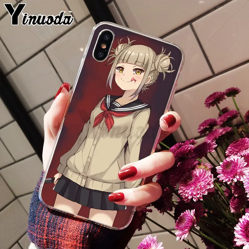 Yinuoda My hero academic химико Тога DIY Рисование чехол для телефона Apple iPhone 8 7 6 6S Plus X XS MAX 5 5S SE