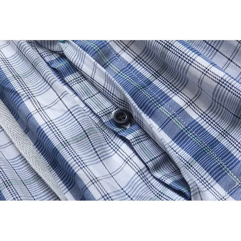 2019 Весна Лето Плюс Размер домашние брюки Мужская Повседневная Пижама клетчатая