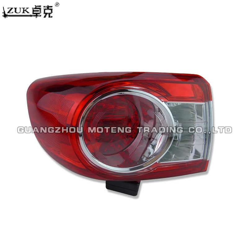 ZUK внутренней и внешней хвост светильник задний фонарь для Защитные чехлы для сидений, сшитые специально для TOYOTA COROLLA 2010 2011 2012 2013 GL-я GLX-я задний стоп-сигнал светильник хвост светильник