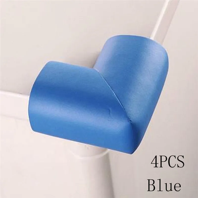 blue Новинка, 4 шт., мягкая губка из пенопласта, безопасный уголок для детей, защитная накладка на угол стола, защита для детей, защита для детей - Цвет: blue