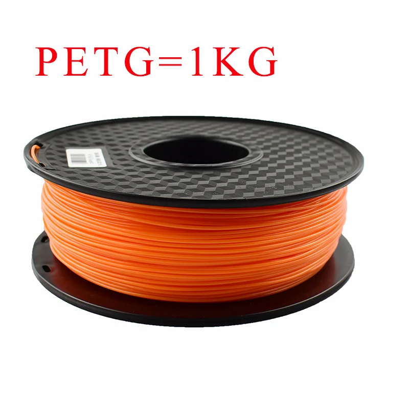 Weiyu,, 3D печатная нить PETG/ABS/PLA, 3D нить PETG, материал 1,75 мм, 1 кг, 3D нить PETG с высокой прочностью - Цвет: Orange PETG