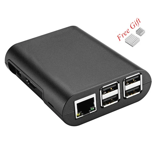 black Raspberry pi 3 Чехол прозрачный радиатор для raspberry pi 3 Model B чехол raspberry pi 3 Аксессуары - Цвет: black