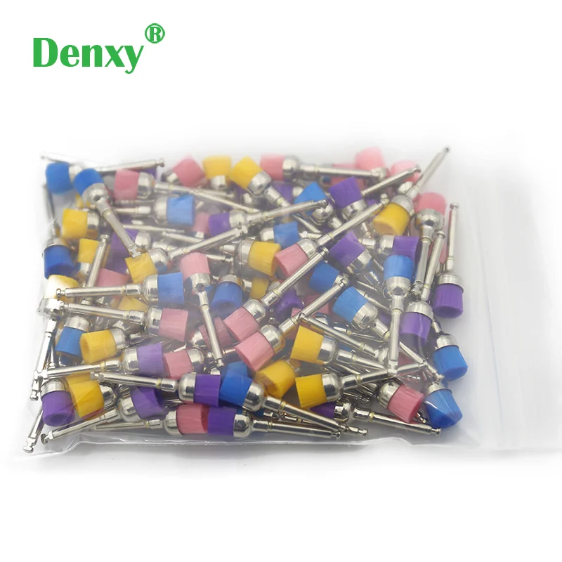 Denxy 400 шт зубные нейлоновые полировальные кисти, миска форма насадка для зубной щетки для гибочной машины красочные высокого качества