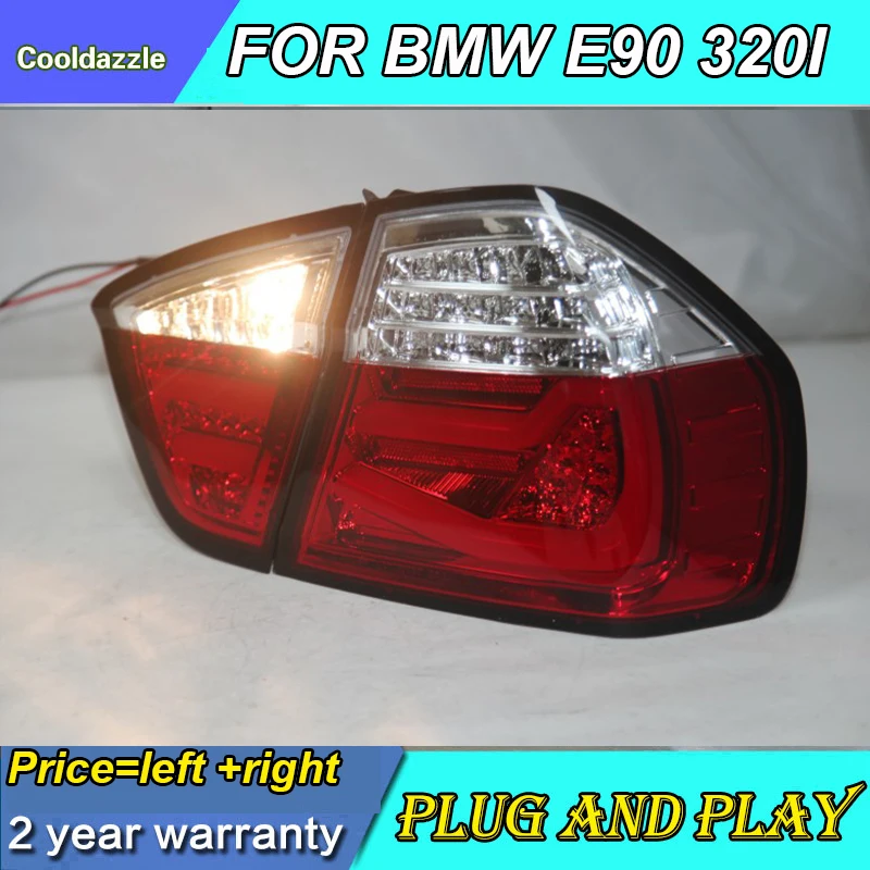 Для BMW E90 3 Series 320i 323i 325 330 335 светодиодный задний фонарь 2005 2006 2007 2008 год красный белый
