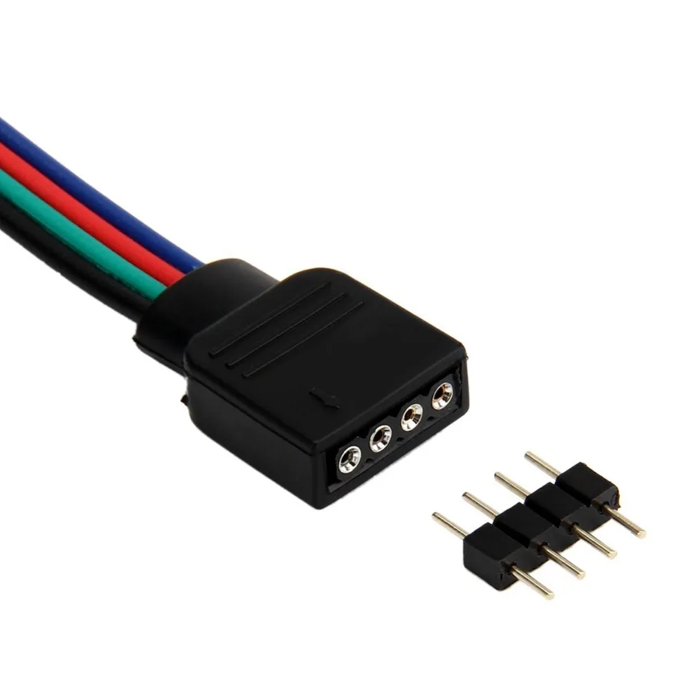 30 шт 4pin RGB провод разъема светодиода Мужской Соединительный кабель для 3528/5050