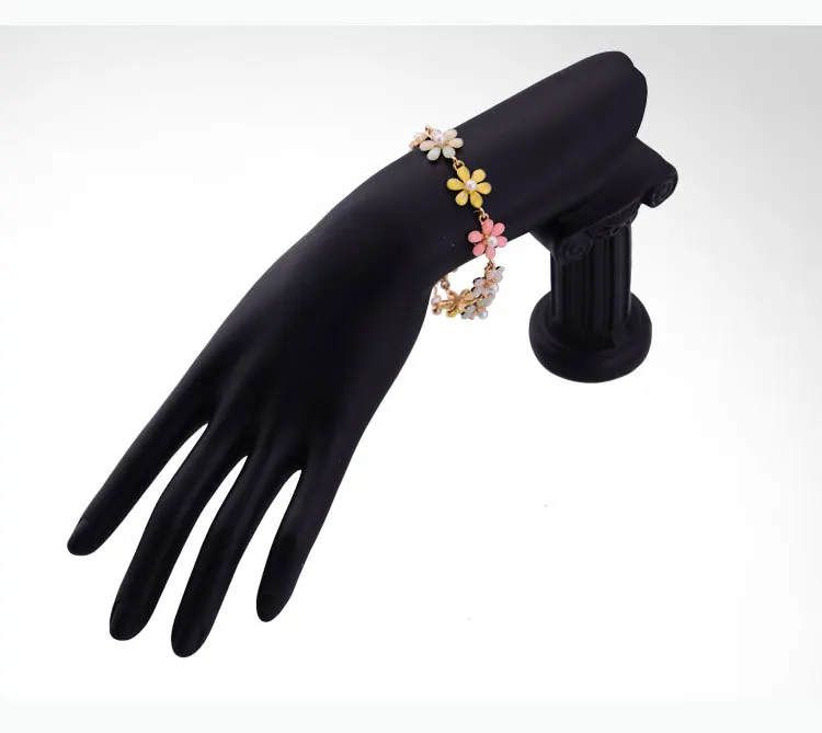 Bohemia Style Jewelry Set Colorful Crystal Flower Pendant Gold Color Chain Bracelet&Earrings For Women|bracelet butterfly|bracelet kittybracelet