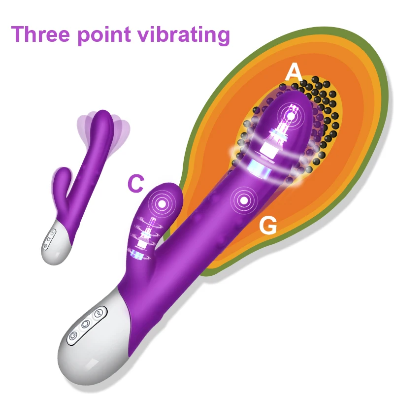 Beilile вибраторы для женщин двойной вибратор с четырьмя вращающимися шариками