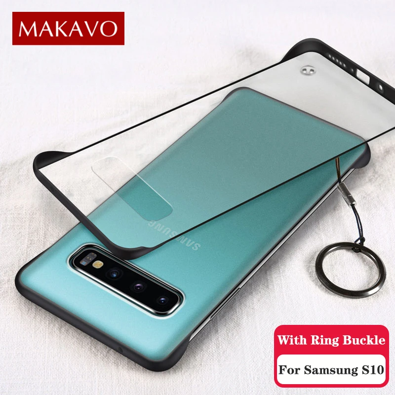 Для Samsung Galaxy S10 чехол тонкий каркас матовый противоударный жесткий задняя крышка