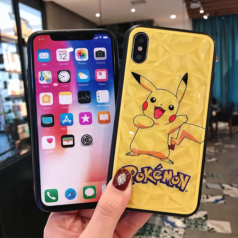 GYPHCA Алмазный Мультфильм Покемон Телефон чехол для iPhone 6 6s 7 8 Plus X XR XS Max Роскошный