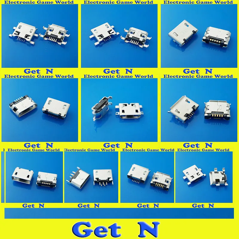 10 моделей 20 штук в каждой 200 шт./лот Micro USB jack 5P 5 контактный разъем для зарядки