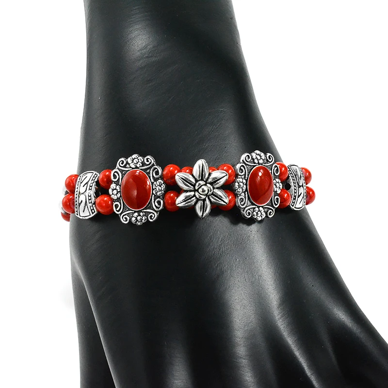 Bohemia Boho Fashion Viking Indian Extension chain Bracelets Bangles For Women Girl Round Geometric Jewelry Accessories Gifts | Украшения и