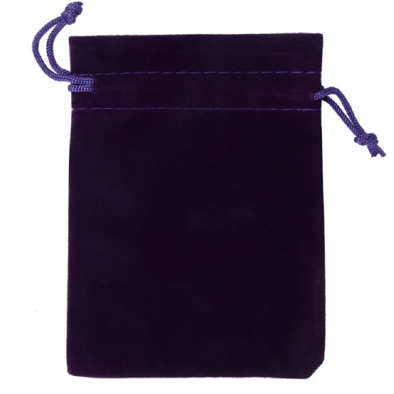 LF Sxsounai 10pcs/lot 12x19cm Coloful Velvet Pouches Jewelry Packaging Display Drawstring Packing Gift Storage Bags& Pouchs - Цвет: purple