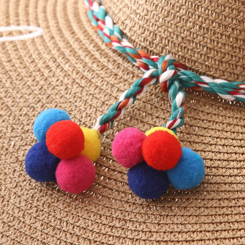 Женская соломенная шляпа USPOP пляжная с широкими полями Повседневная Соломенная