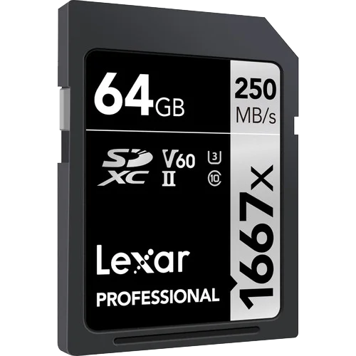Lexar 250 МБ/с./с 1667x карта памяти SD de 64 Гб y 128 ГБ 256 ГБ SDXC UHS-II U3 Flash tarjeta de memoria para 3D 4 K carmara Digi
