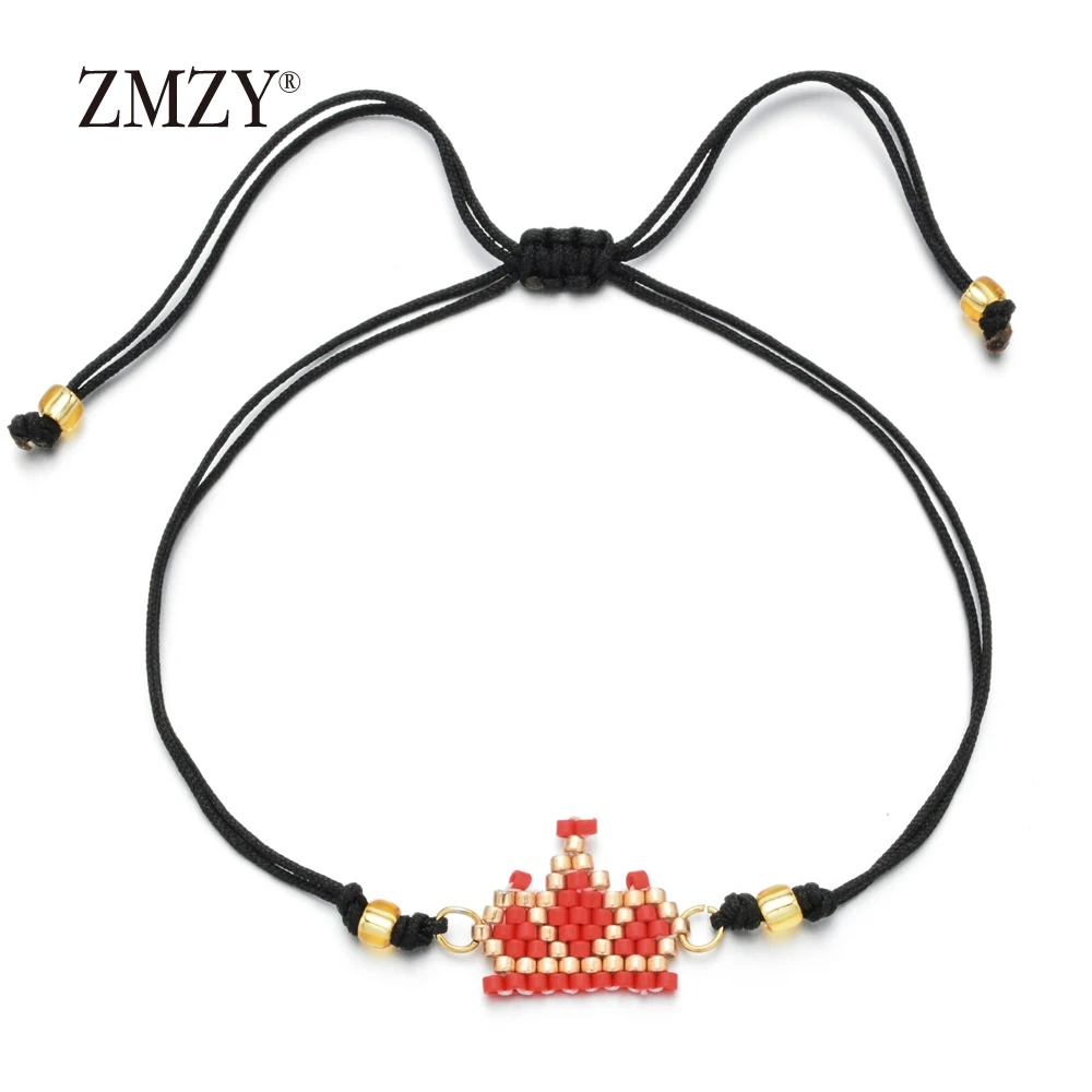 SL024-1 ZMZY ручной работы милый браслет из бисера дети Miyuki браслет Pulseras прекрасный мультфильм Шарм браслет ювелирные изделия подарок на день рождения - Окраска металла: SL024-1