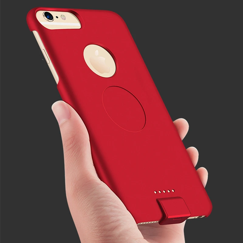 5000 мАч ультра тонкий портативный внешний аккумулятор чехол для iPhone 6 6S Plus