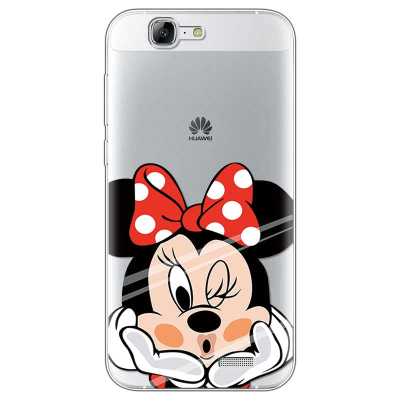 mini Мультяшный милый ТПУ защитный чехол для Coque huawei G7 прозрачный для huawei Ascend G7 C199 5,5 дюймов чехол задняя крышка с рисунком - Цвет: mini