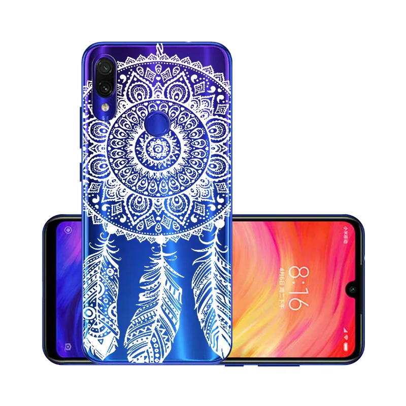 W033 Для Xiaomi Redmi Note 7 5 Pro силиконовый прозрачный Футляр окрашенный для Xio mi Red mi 7 7A 6 6A mi A2 Lite 9T K20 чехлы чехол на ксиоми редми нот 7 - Цвет: W033