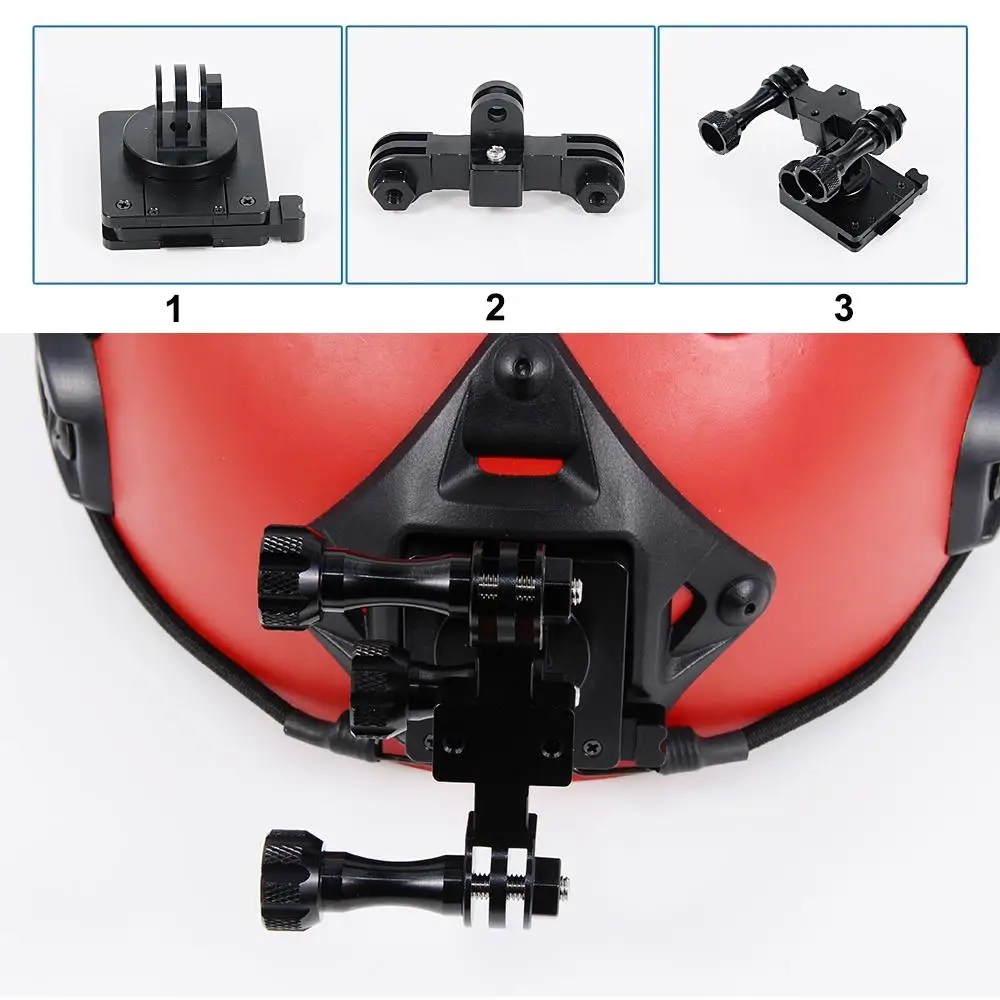Алюминиевый кронштейн CNC + многофункциональный адаптер винты для шлема Gopro7 6 5 3 4