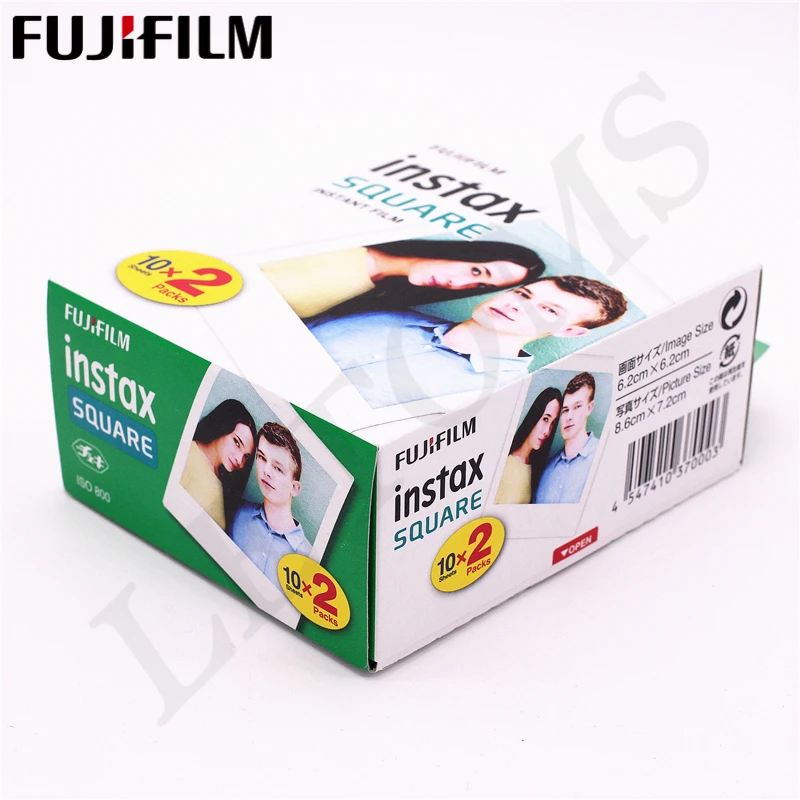 Оригинальная фотобумага Fujifilm Instax 20 квадратная с белыми краями для гибридной