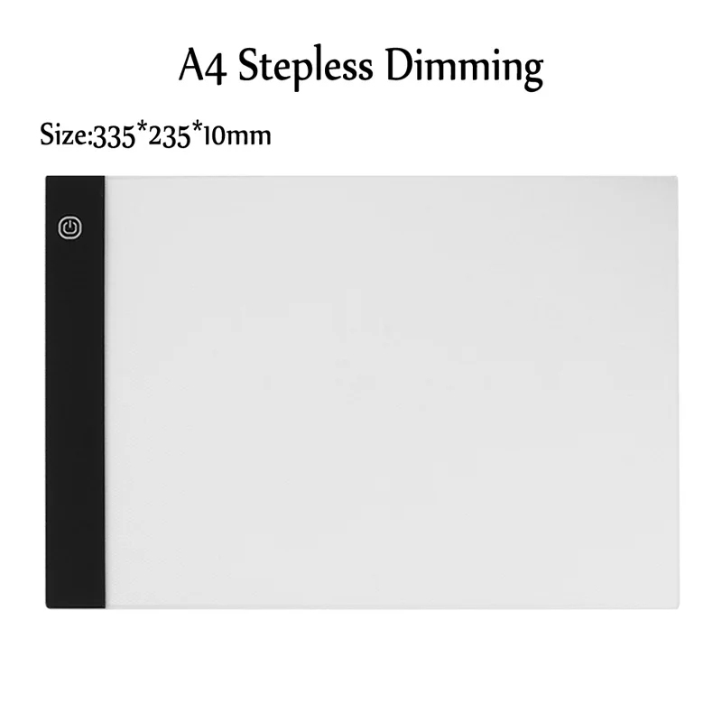 A4 Stepless Dimming ALLOYSEED А3 А4 А5 Диммируемый цифровой графический планшет светодиодный световой короб Рисование Написание Трассировка доска портативный электронный А3 световой Коврик - Цвет: A4 Stepless Dimming