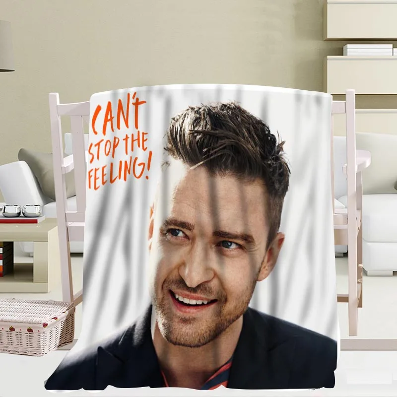 Online Personalizzato Justin Timberlake Coperta Di Flanella Fabric56x80inch 50X60inch 40X50inch Divano Letto Coperte E Plaid Coperta Bambino Adulto Coperta Calda