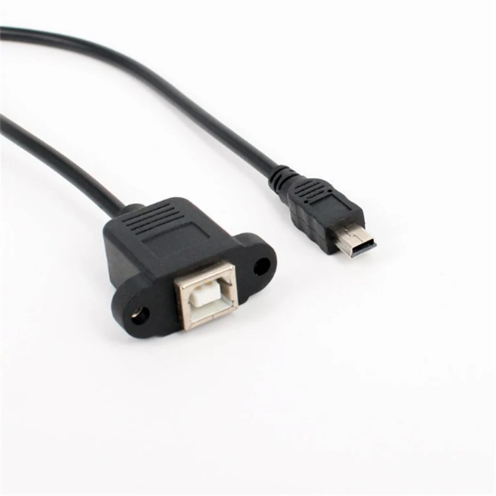 50 см Mini USB 5-контактный штекер USB 2,0 B разъем гнездо принтер Панель крепление кабеля