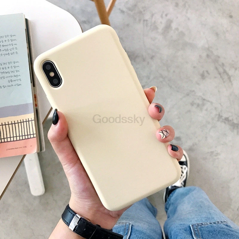 Чехол для iPhone X XS Max XR полная защита жидкий силиконовый чехол для телефона для iPhone 6 6S 7 8 Plus мягкая на ощупь Противоударная задняя крышка