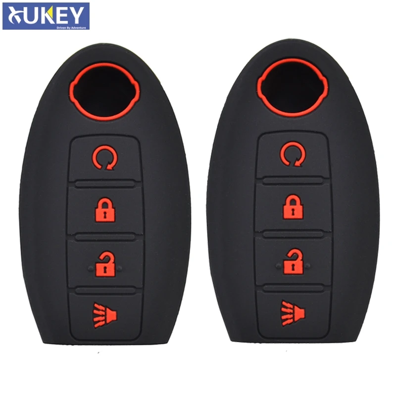 2 шт. силиконовый чехол дистанционного ключа для Nissan Altima Максима Мурано разбойник Sentra Versa Titan 2006- чехол для ключей брелок 3 Кнопка