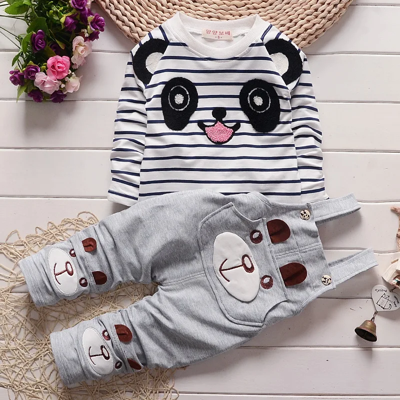 Комплект весенней хлопковой одежды для маленьких девочек комплект из футболки в