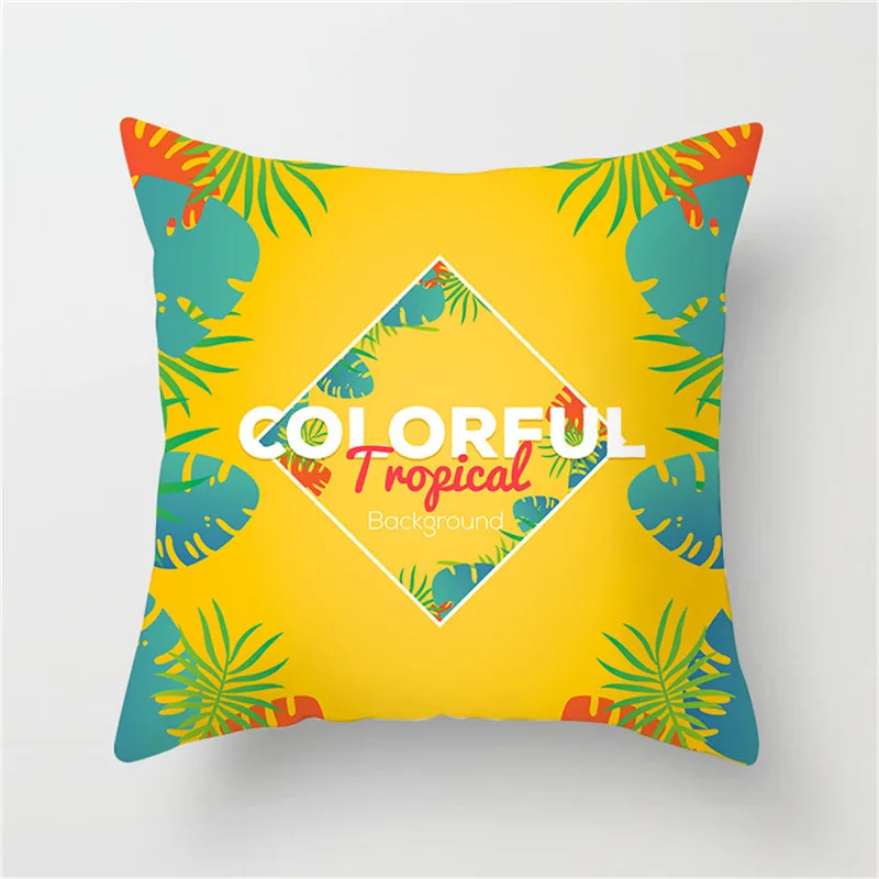 Чехол для диванной подушки Fuwatacchi с геометрическим рисунком листьев свадебная