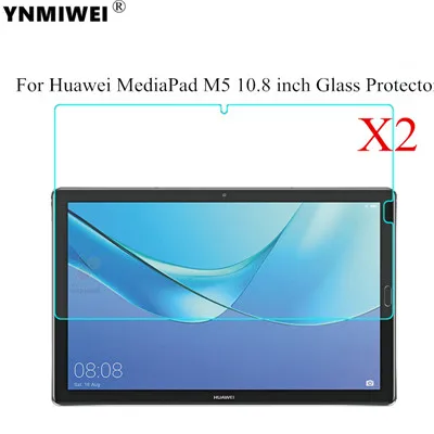 Прозрачный 2 шт Защитное стекло для huawei MediaPad M5 10,8 дюймовая защитная пленка 9H Взрывозащищенная Защита экрана для huawei M5 10,8 - Цвет: Прозрачный