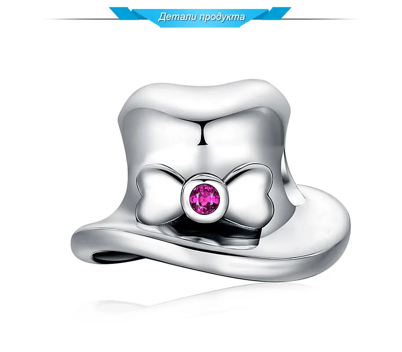 JewelryPalace 925 пробы серебро Top Hat Лук СОЗДАН Ruby Шарм бисер Fit Браслеты Новая горячая Распродажа для Для женщин как Baetuiful подарки