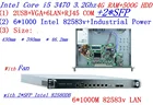 Широкополосное подключение, vpn-подключение, маршрутизатор 1U сервер брандмауэра 6*1000 м гигабитная lan 2 * SFP Intel I5 3470 3,2 GHZ 4G RAM 500G HDD Поддержка ROSRouterOS и т. Д.