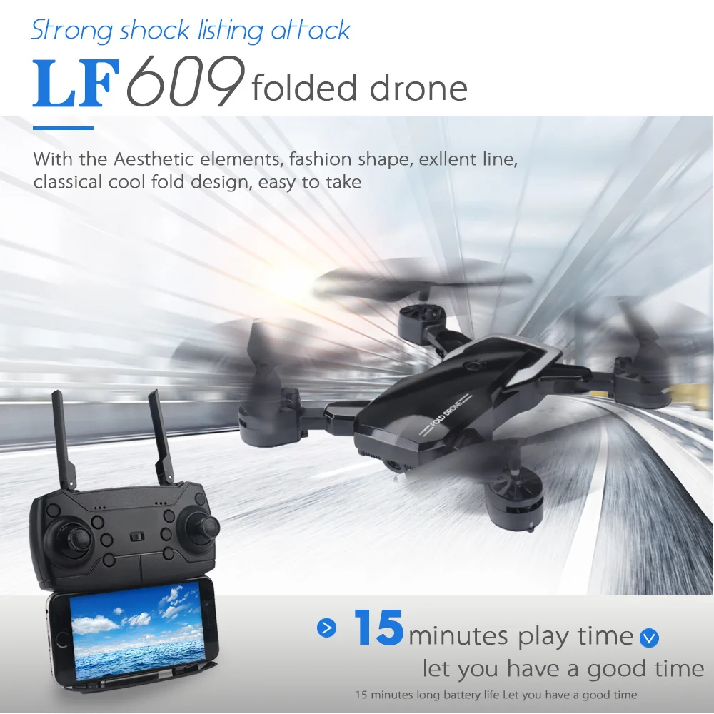 

2.4G WiFi FPV Drone With Camera HD 480P 720P Camera Drone Foldable Quadcopter Track Flight With LED RC Helicopter Dron Toys gift