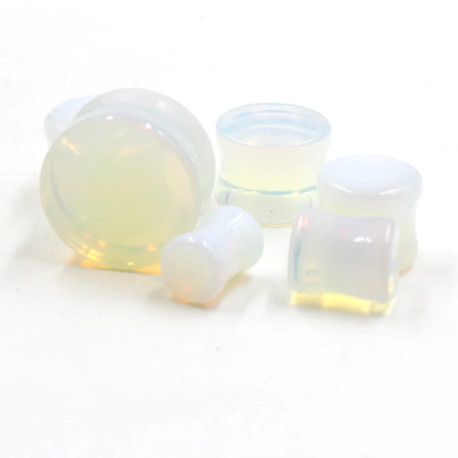 2 шт Камень круглые затычки для ушей тоннели Яркие модные опаловые