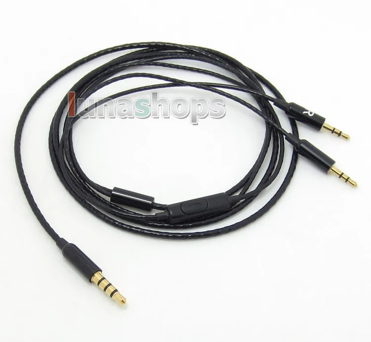 

Black OFC With Mic Remote Cable For Sol Republic Master Tracks HD V8 V10 V12 X3 Headphone LN004638