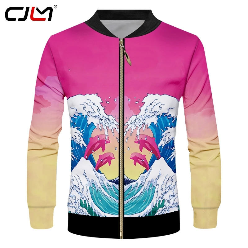 CJLM Прямая поставка Куртки Новое поступление мужская куртка с 3D-принтом морской
