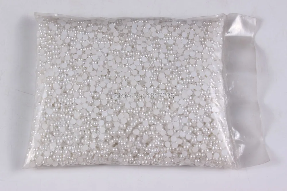 10000 шт./упак. половинки Pearls4mm жемчуг 3D стразы украшение для ногтей оптом ShippingJT040