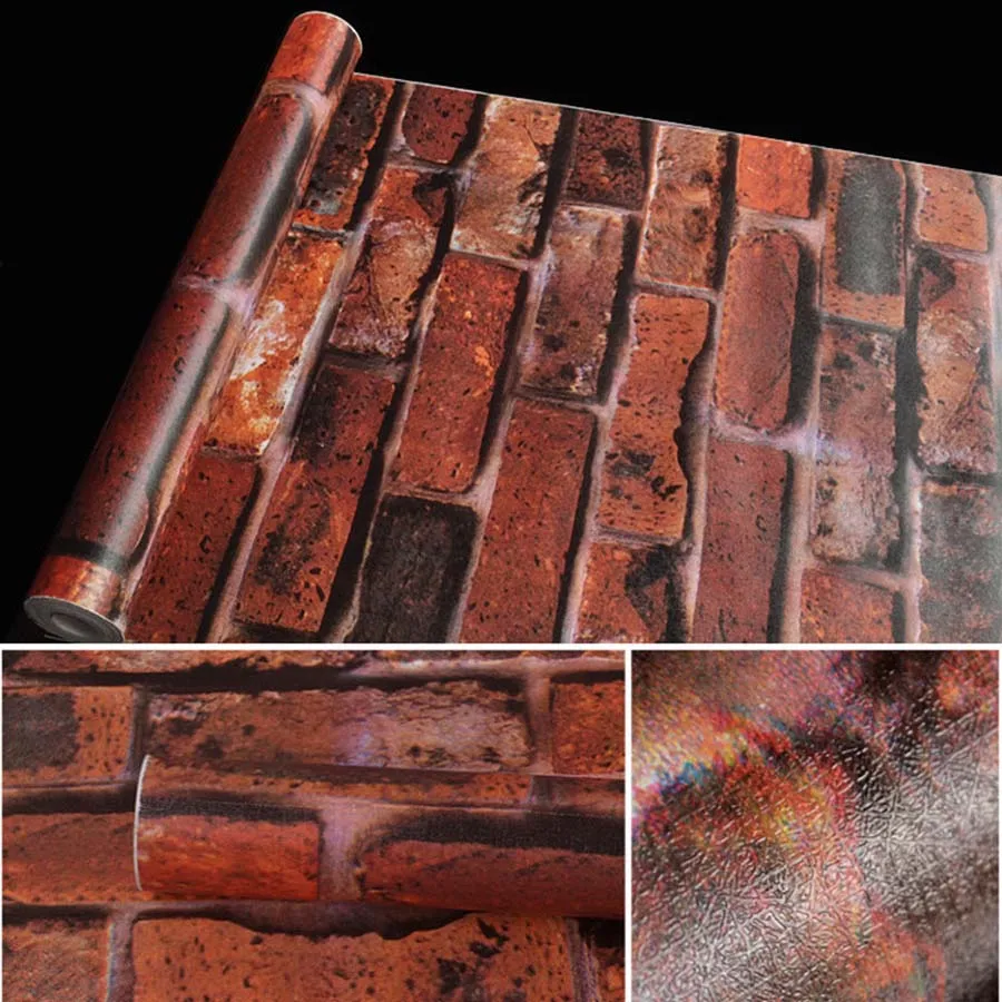 American brick 0,45x5 м водостойкие самоклеющиеся кирпичные обои для гостиной, спальни, стены, ремонт, обои, домашний декор - Цвет: American brick