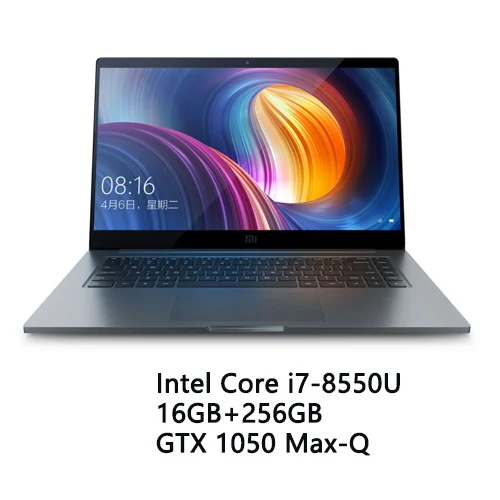 Ноутбук Xiaomi Mi 15,6 ''Pro GTX 1050 MAX-Q ноутбуки i5-8250U 4 ГБ GDDR5 256 ГБ DDR4 - Цвет: I7 256GB SSD