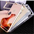Чехол-накладка для iPhone X, 10, 5, 5S, SE, 6, 6S, 6plus, 7, 7plus, 8 plus, зеркальный, мягкий, ТПУ