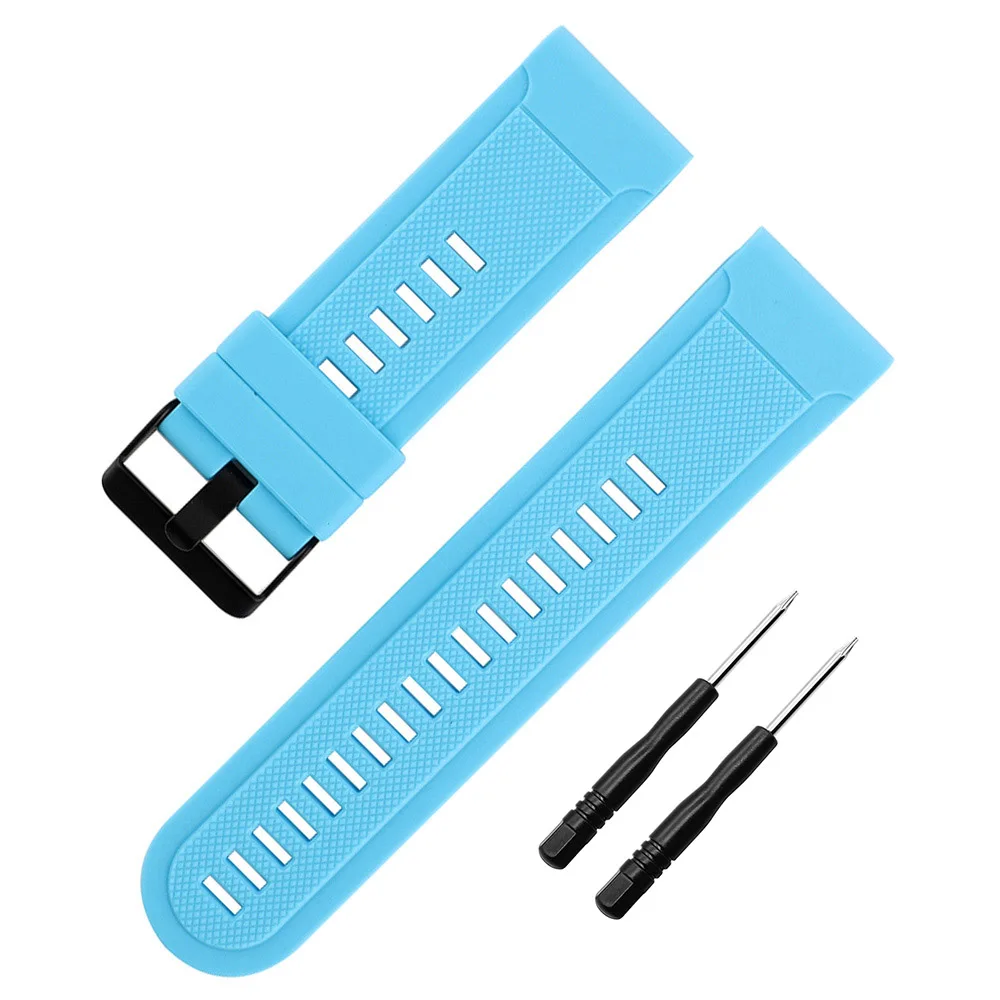 Mid Blue Quick Fit Силиконовый ремешок для часов 20 мм/22 мм/26 мм для Garmin Fenix 5X/5X Плюс/5S/5/3/3HR/Forerunner 935/Quatix 3/5 резиновый ремешок - Цвет ремешка: Mid Blue