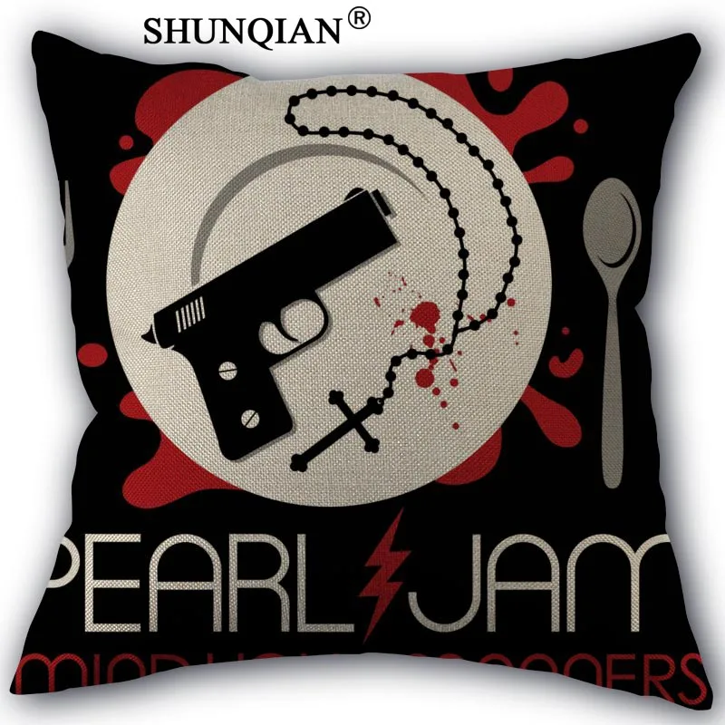 Пользовательские pearl jam наволочки пользовательские хлопок наволочки декоративные красоты домашнего интерьера индивидуальные подушку