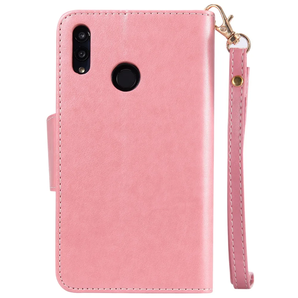 Зеркало для карт красивая девушка и чехол с милым котом Huawei Honor 10 lite 2019 кожаная