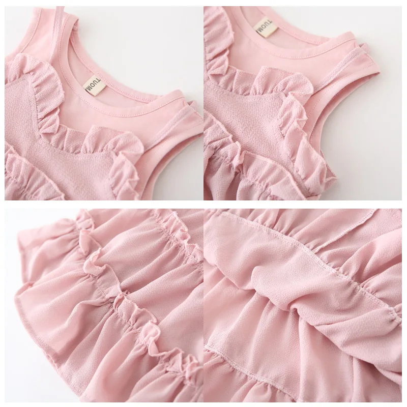 

Mother Daughter Dress Outfits Candy Color Family Matching Clothes Sweet Mommy and Me Dresses Family Look Women Girls Clothing